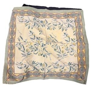 4 Couleur Nature by Bruno Lamy Olive Branch Print Cloth Cotton Napkins 19" x 19"